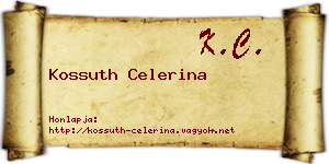 Kossuth Celerina névjegykártya